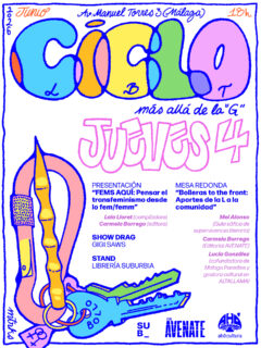 El próximo jueves 4 de junio nos encontramos en @ahoculturamalaga dentro de su Ciclo LBT para celebrar el Día de la L con una tarde de libros, conversación y comunidad.
📚 Presentaremos FEMS AQUÍ! Pensar el transfeminismo desde lo fem/femme, junto a @laia.femme.fem, una de las compiladoras del libro, y @carmelalacandela, editora de @editorialavenate.
🌈 Además, participaremos en la mesa redonda "Bolleras to the front: aportes de la L a la comunidad", junto a @miel27swan de @guiasafica_de_supervivencia, @carmelalacandela de @editorialavenate y luciavan de @malagapara_dise
💄 Show drag de @thegigisaws
📚 Stand de @libreriasuburbia
📍 @ahoculturamalaga
🗓 Jueves 4 de junio
⏰ 18:00
Entrada libre hasta completar aforo