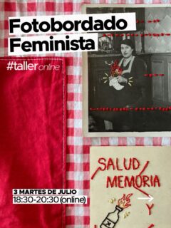 🪡🎞️🧵FOTO BORDADO FEMINISTA 🧵🎞️🪡
❤️ Taller online
❤️ 7, 14 y 27 de julio
❤️ Martes de 18:30 a 20:30
Un recorrido por la historia del bordado como herramienta de memoria, resistencia y transformación social. A lo largo de tres sesiones conoceremos referentes del arte textil feminista, aprenderemos las bases del fotobordado y exploraremos cómo intervenir imágenes para construir nuevos relatos.
Trabajaremos desde la práctica lenta y consciente del bordado, reflexionando sobre la memoria, los cuidados y la potencia política de los saberes transmitidos entre mujeres. El taller finalizará con la creación de una pieza propia de foto-bordado y una puesta en común colectiva.
Toda la info en nuestra web ❤️ Dudas, consultas a formacion@editorialavenate.com
