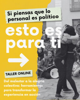 En junio comienza este precioso taller junto a @marinatuvillar , donde queremos conspirar para colectivizar los malestares, politizarlos y conjurar la alegria compartida como forma de transformación💓

Serán serán tres encuentros en junio, los sábados de 10:30h a 12:30h

Arrejúntate al compartir <3

Aún puedes reservar tu plaza en el enlace de la biografía 💌