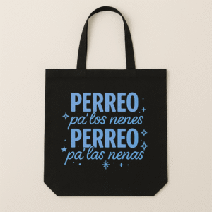 TOTE BAG PERREO (Negra letras azules)