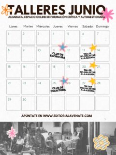 ✨ JUNIO VIENE CARGADITO EN AVENATE ✨

Este mes seguimos imaginando espacios donde pensar juntas, escribir juntas y encontrarnos juntas.

🌱 DEL MALESTAR A LA ALEGRÍA COLECTIVA
Porque sobrevivir no debería ser el único objetivo.

Vivimos cansadas, aceleradas y sosteniendo más de lo que podemos. En este taller compartiremos malestares, los politizaremos y exploraremos cómo transformarlos en acción colectiva desde los cuidados, la ternura, la creatividad y el apoyo mutuo.

🗓️ 13, 20 y 27 de junio
⏰ 10:30 a 12:30
💻 Online
💌 Impartido por @marinatuvillar

✍🏽 CLUB DE ESCRITURA
Un espacio para dejar de escribir en silencio.

Para compartir textos, leernos, comentarnos y acompañarnos en el proceso creativo. Porque escribir también puede ser una práctica colectiva, un espacio de escucha y una excusa para hacer comadreo.

📅 Encuentros quincenales
⏰ Jueves de 18:30 a 20:30
👯‍♀️ Grupos reducidos
🌿 Impartido por @otras_narrativas 

Y antes de todo eso, seguimos de gira con FEMS AQUÍ!💘

📍 JEREZ · 6 de junio · 19:00
En @elcorraldesananton junto al Círculo de Lectura Feminista, dentro de “Mejorcita de lo mío”, organizada por @ciropedefreza @lepisma_libros y @elcorraldesananton

Nos acompañará @laia.femme.fem, una de las compiladoras del libro, para seguir conversando sobre experiencias fem, transfeminismos y comunidad.

✨ Toda la información e inscripciones en la web